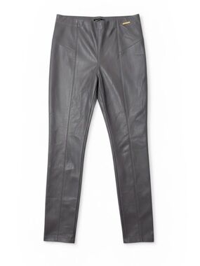 Marc New York Andrew Marc Faux Leather Pants Gray Slim Fit Size S EUC
